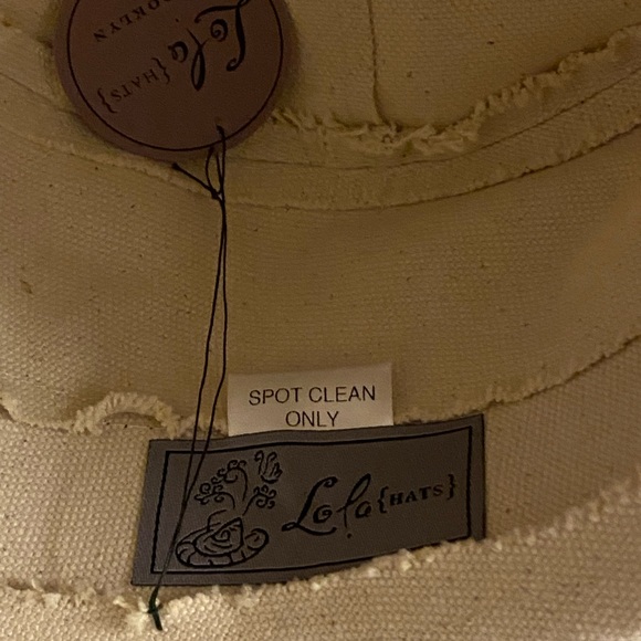 Lola canvas hat with bow - Picture 3 of 4